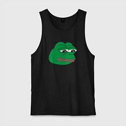 Майка мужская хлопок Лягушонок Пепе-Frog Pepe, цвет: черный