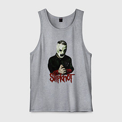 Майка мужская хлопок Slipknot mask, цвет: меланж