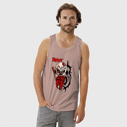 Майка мужская хлопок Slipknot fan, цвет: пыльно-розовый — фото 2