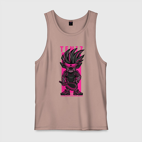 Мужская майка Пёс теннисист / Пыльно-розовый – фото 1