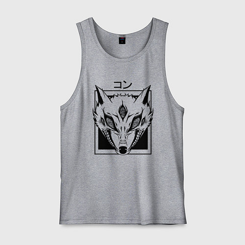 Мужская майка Демон Лисы / Меланж – фото 1