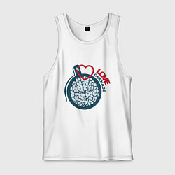 Майка мужская хлопок Love grenade, цвет: белый