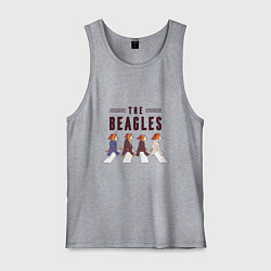 Майка мужская хлопок Beagles, цвет: меланж