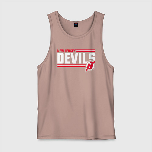Мужская майка Нью - Джерси Девилз нхл / Пыльно-розовый – фото 1