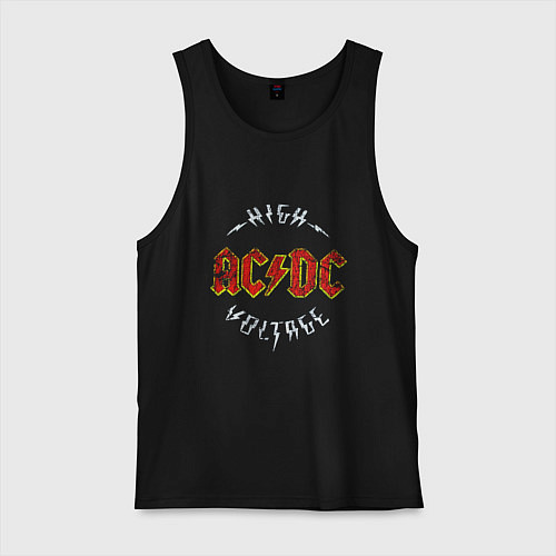 Мужская майка AC-DC Высокое напряжение / Черный – фото 1