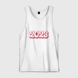Майка мужская хлопок Love 2023, цвет: белый