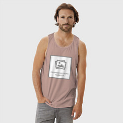 Майка мужская хлопок Изображение скоро появится - прикол, цвет: пыльно-розовый — фото 2