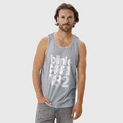 Майка мужская хлопок Stencil white logo, цвет: меланж — фото 2