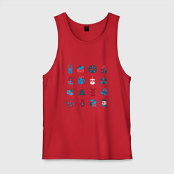 Мужская майка Новогодние символы минимализм