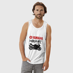 Майка мужская хлопок Yamaha - motorsport, цвет: белый — фото 2