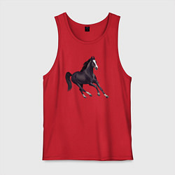 Майка мужская хлопок Марварская лошадь, цвет: красный