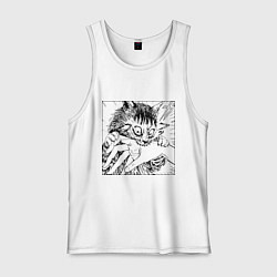 Мужская майка Crazy cat - кот кусает руку