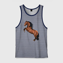 Майка мужская хлопок Лузитано, цвет: синяя тельняшка