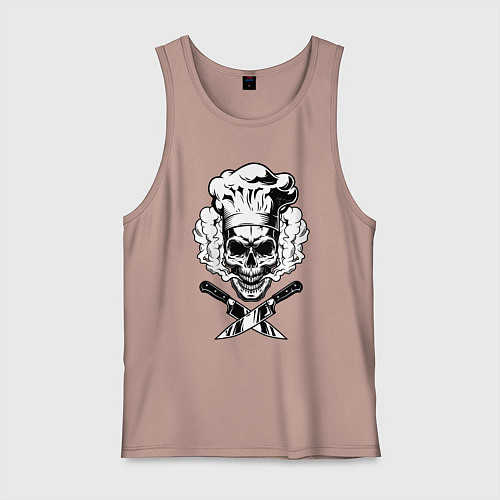 Мужская майка The cooks skull / Пыльно-розовый – фото 1