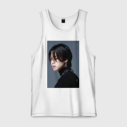Майка мужская хлопок Dark side Jimin, цвет: белый