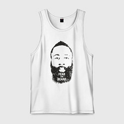 Майка мужская хлопок Harden beard, цвет: белый