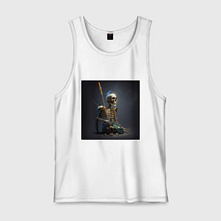 Майка мужская хлопок Законченная жизнь, цвет: белый