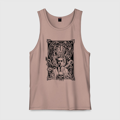 Мужская майка ЛавкрафтКтулху / Пыльно-розовый – фото 1