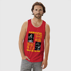 Майка мужская хлопок Nirvana SLTS, цвет: красный — фото 2