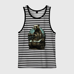 Мужская майка Медведь на танке