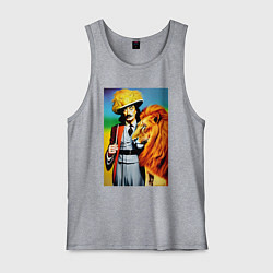 Мужская майка Salvador Dali and lion
