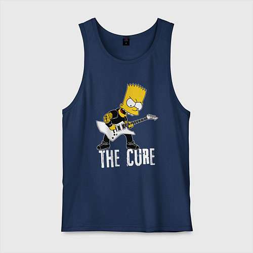 Мужская майка The Cure Барт Симпсон рокер / Тёмно-синий – фото 1