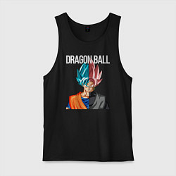 Майка мужская хлопок Dragon ball Гоку, цвет: черный