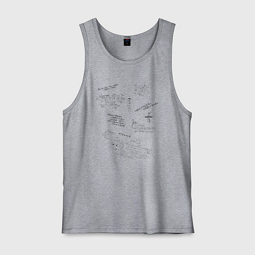 Мужская майка Математик / Меланж – фото 1