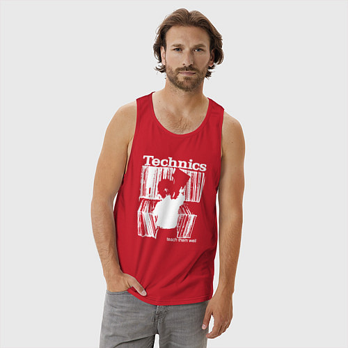 Мужская майка Tichnics music / Красный – фото 3
