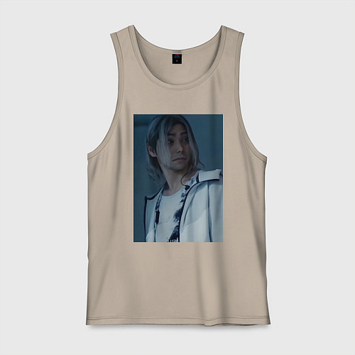 Мужская майка Алиса в пограничье Чишия / Миндальный – фото 1