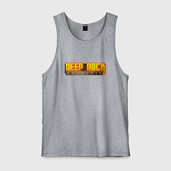 Майка мужская хлопок Deep Rock Galactic logo, цвет: меланж