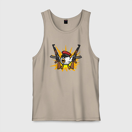 Мужская майка Взрывной цыпленок / Миндальный – фото 1