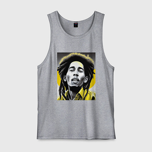 Мужская майка Bob Marley Digital Art / Меланж – фото 1