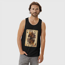 Майка мужская хлопок Fable III Капитан Сэйкер, валет пики, цвет: черный — фото 2