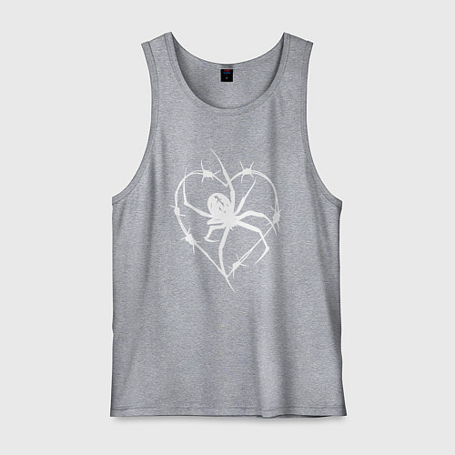 Мужская майка Spider love / Меланж – фото 1