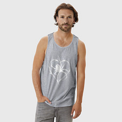 Майка мужская хлопок Spider love, цвет: меланж — фото 2