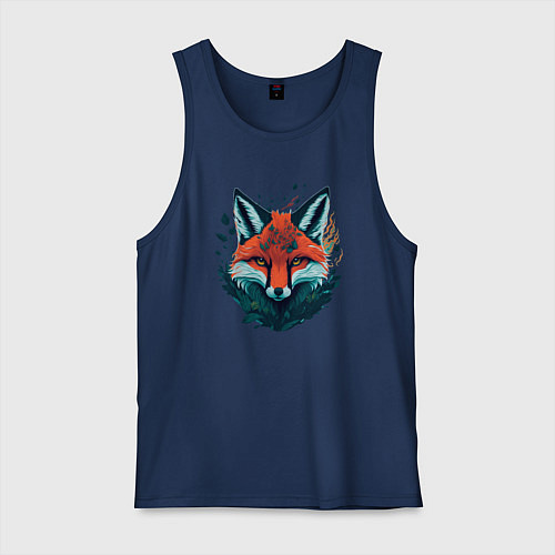 Мужская майка Огненная лисица / Тёмно-синий – фото 1