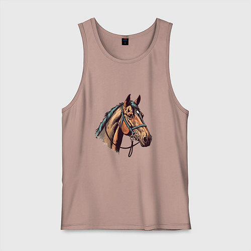 Мужская майка Коняка скакуняка / Пыльно-розовый – фото 1