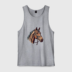 Майка мужская хлопок Коняка скакуняка, цвет: меланж