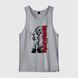 Майка мужская хлопок Iron maiden fans, цвет: меланж