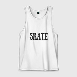 Майка мужская хлопок Skate, цвет: белый