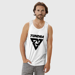 Майка мужская хлопок Tundra esports logo, цвет: белый — фото 2