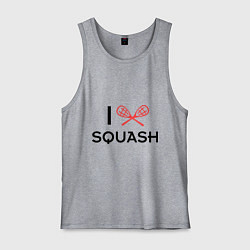 Майка мужская хлопок I Love Squash, цвет: меланж