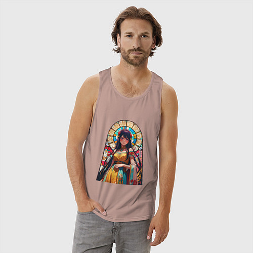 Мужская майка Ай хоширо - витраж / Пыльно-розовый – фото 3