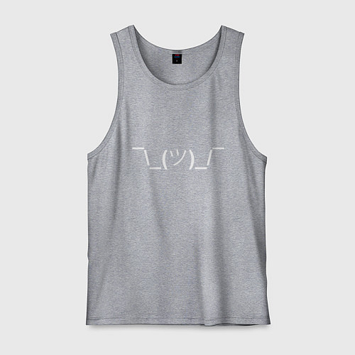 Мужская майка Эмодзи I dont know - светлый / Меланж – фото 1