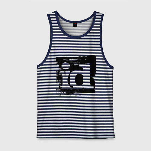 Мужская майка ID software logo / Синяя тельняшка – фото 1