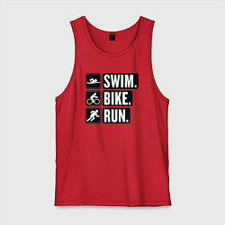 Мужская майка Swim bike run