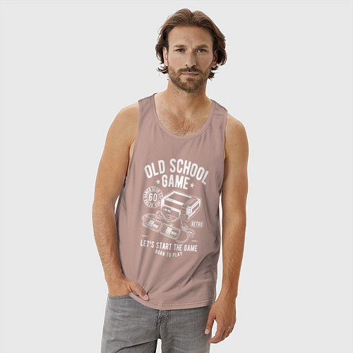 Мужская майка NES gamer / Пыльно-розовый – фото 3