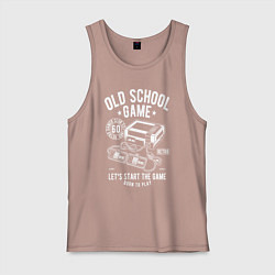 Майка мужская хлопок NES gamer, цвет: пыльно-розовый