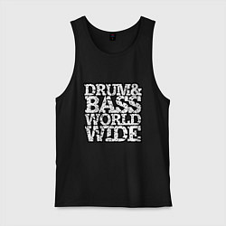 Мужская майка Drum and bass world wide